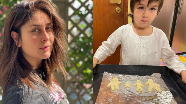 Taimur Turns Chef Bakes Figurine Cookies Of Kareena Kapoor Saif Ali Khan And Baby Brother Celebrities News India Tv