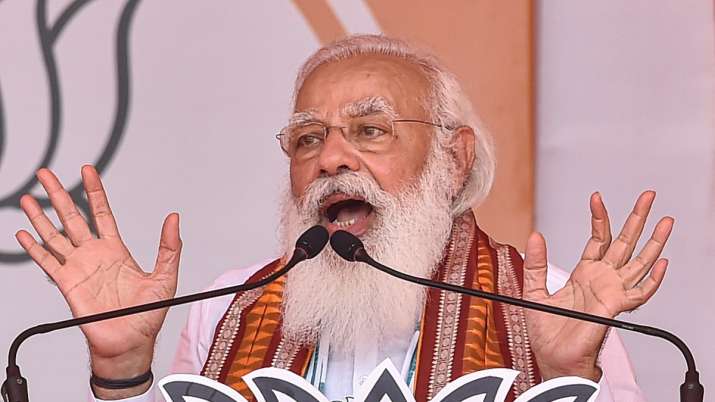 Prime Minister Narendra Modi addresses rally in support of