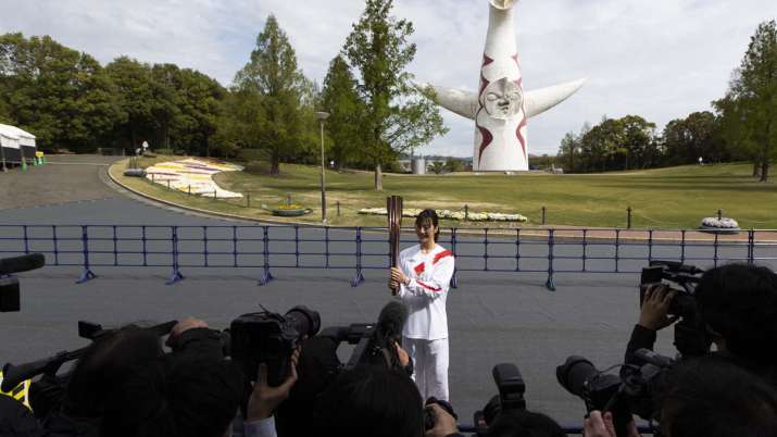Former Olympian Aya Terakawa, participating as an Olympic