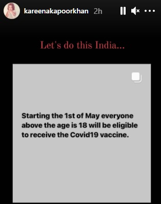 India Tv - Vaccine for all above 18: Swara Bhasker, Kareena Kapoor & others laud government’s move