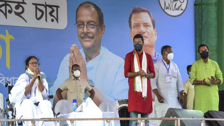 West Bengal Chief Minister Mamata Banerjee during an