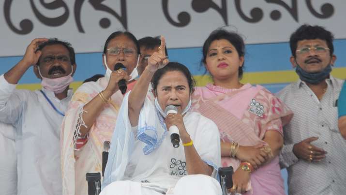 TMC supremo Mamata Banerjee during the campaign for the