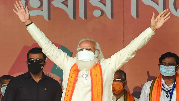 Prime Minister Narendra Modi during an election campaign