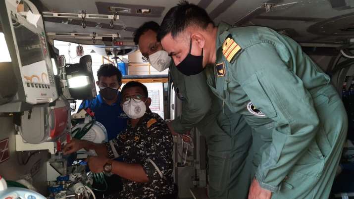 Indian Navy, convert, all weather chopper, air ambulance, critical, patients, evacuation, MICU, ALH