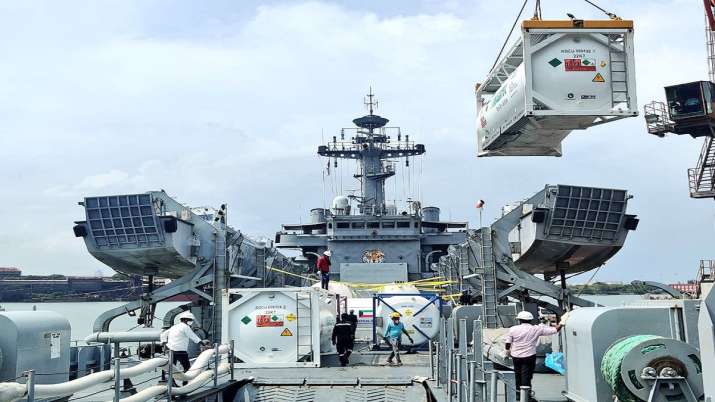Operation Samudra Setu II, INS Shardul, Indian Navy, Kochi, 87 Metric Tonnes, liquid oxygen supply,