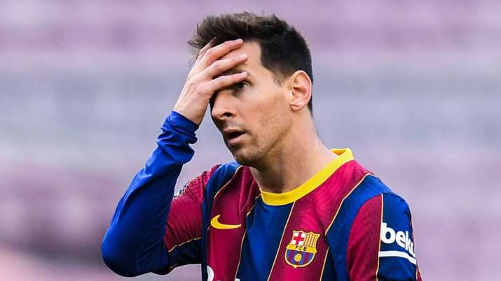 With Barcelona Out Of Title Race Messi Has Future To Decide Football News India Tv