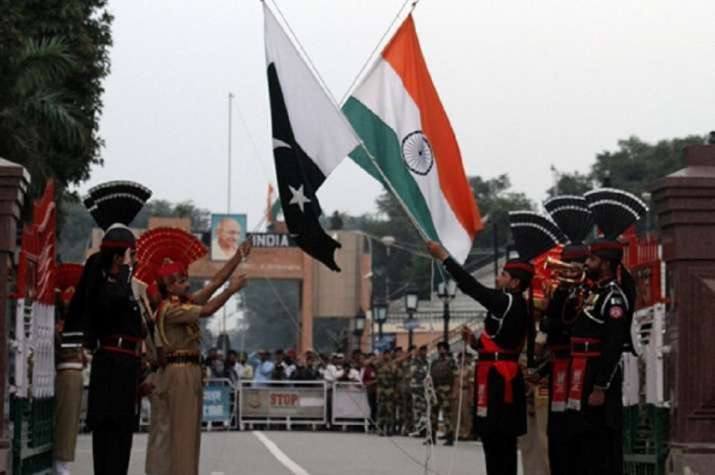 india pak flags