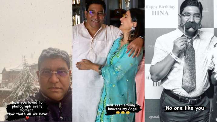 India Tv - Hina Khan shares unseen pictures with late father﻿