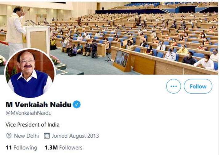 Twitter restores blue verified badge on VP Venkaiah Naidu's personal ...