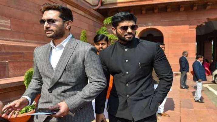 Lok Janshakti Party (LJP) leaders Chirag Paswan (Left) and