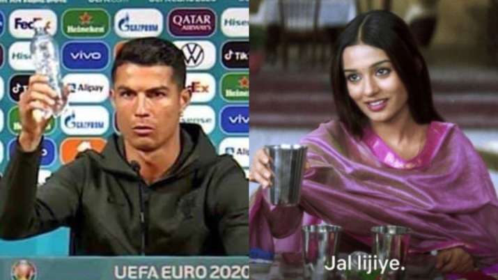 After Cristiano Ronaldo Puts Aside Coca Cola Bottles Netizens Flood Twitter With Hilarious Memes Trending News India Tv