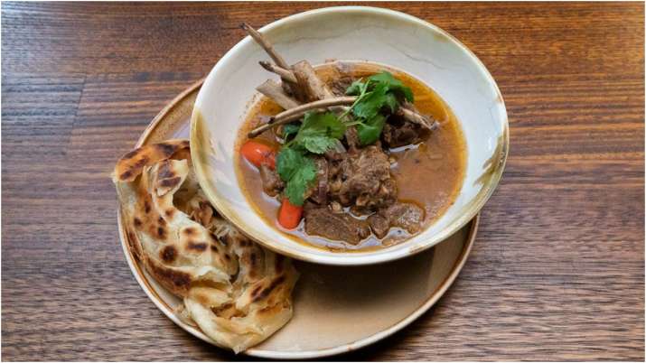 Goat Rezala with Pratha