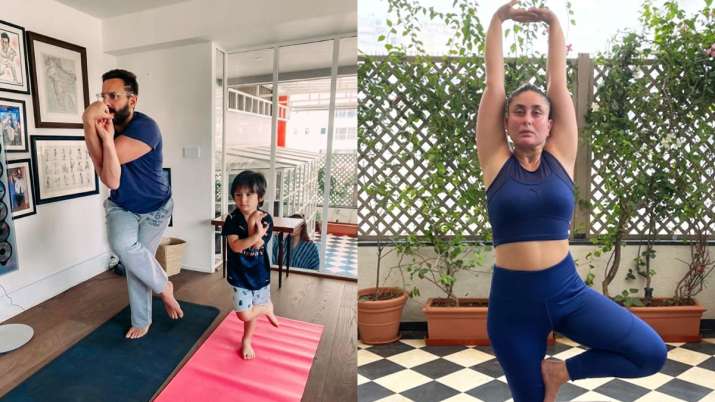 Hari Yoga Internasional 2021: Kareena Kapoor membagikan foto Saif Ali Khan, Ibn Taymour melakukan yoga