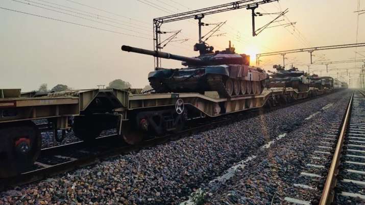 Indian Army conducted a successful trial by moving a military train on Monday