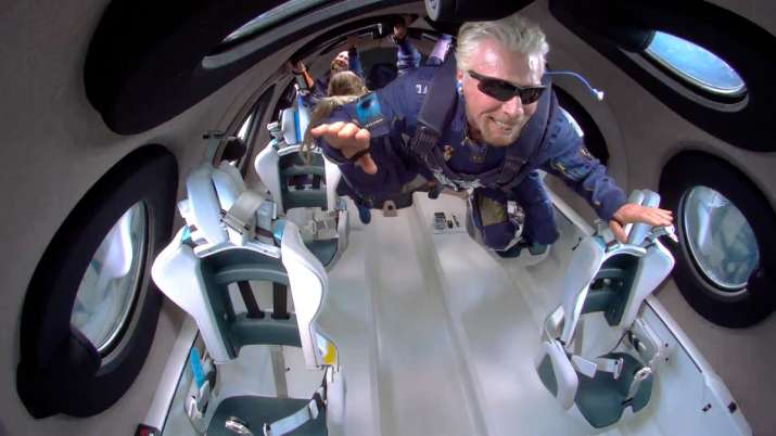 British Billionaire Richard Branson, Virgin Galactic Spaceship