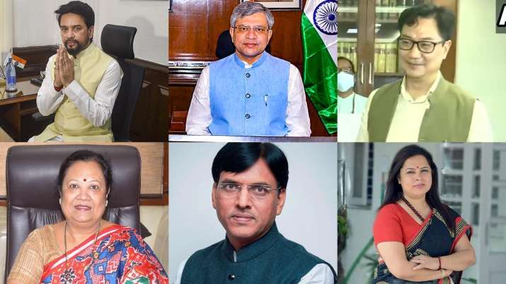 New Ministers Take Charge Day After Cabinet Reshuffle India News India Tv