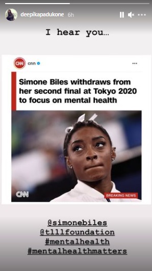 India Tv - Alia to Deepika, celebs laud Simone Biles as she pulls out of Olympics to focus on mental health