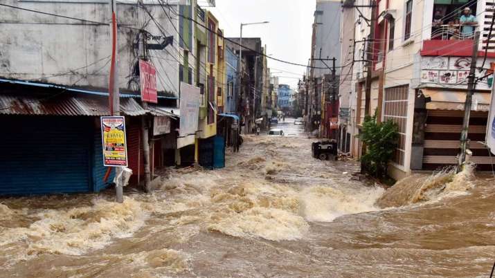 Orange alert has been declared in Telangana amid heavy rains.