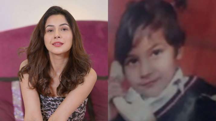 Shehnaaz Gill is looking cute like a button in this childhood picture