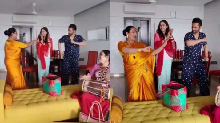 Rahul Vaidya, Disha Parmar dance their hearts out as they take blessings from Kinnar community