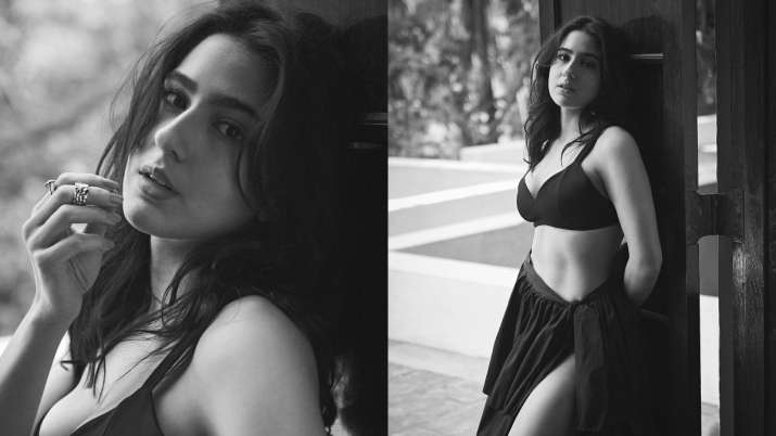 Sara Ali Khan looks every inch beautiful in sultry bra and thigh-high slit skirt in new monochrome p