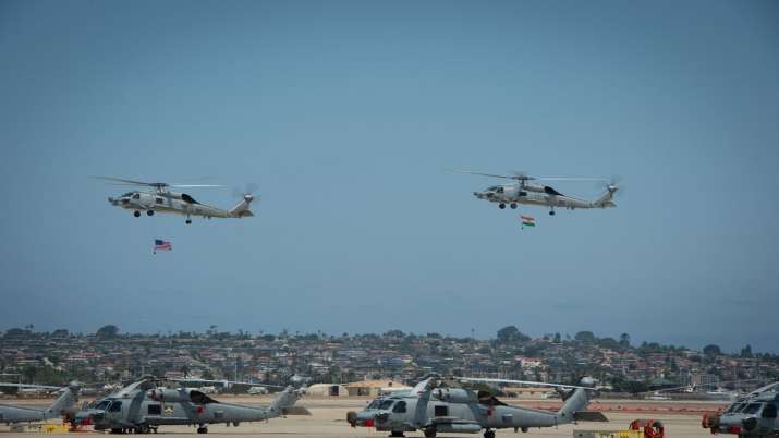 US Navy hands over MH-60R maritime helicopters to India
