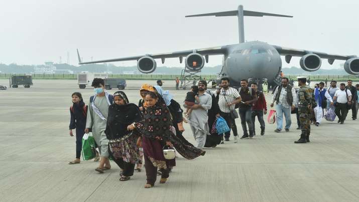 People who were stranded in crisis-hit Afghanistan arrive