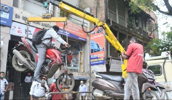 Pune: Video of motorcycle being towed along with rider goes