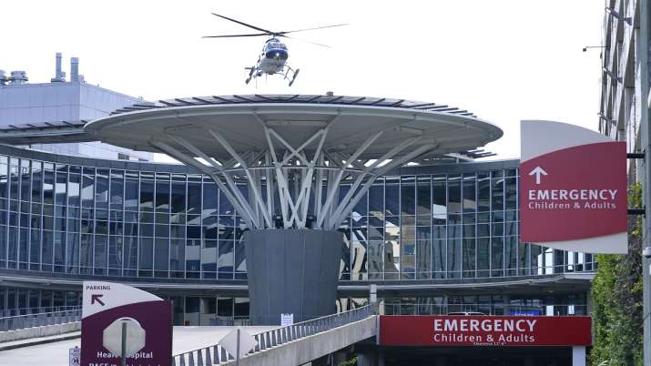 FILE | A medevac helicopter takes off from a pad at Baptist