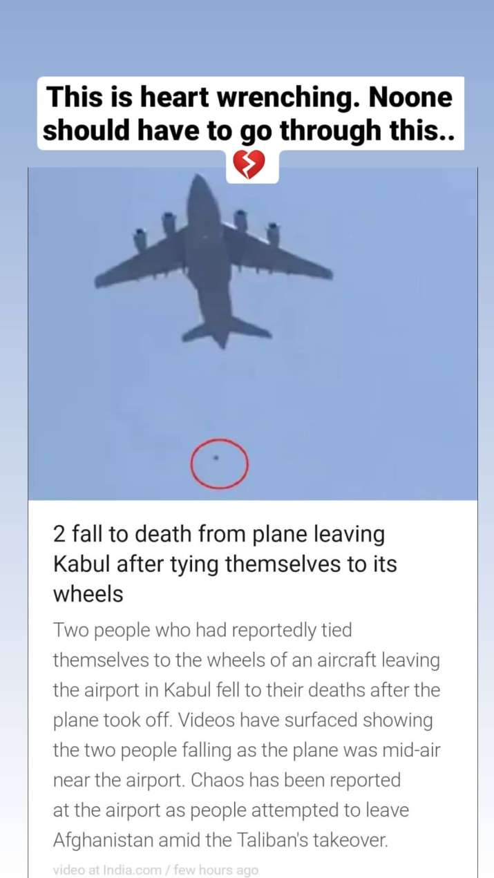 India TV - Kangana Ranaut, Anushka Sharma mengungkapkan keterkejutan mereka dalam video orang jatuh dari penerbangan di Kabul 