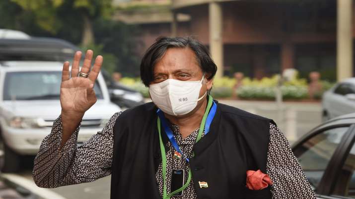 Congress MP Shashi Tharoor at Parliament House.