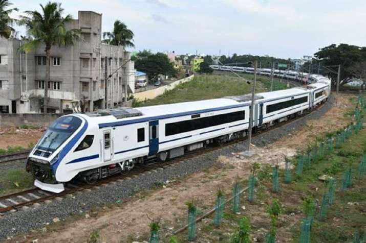 India Tv - Vande Bharat Express, also known as Train 18, is an Indian higher-speed intercity electric multiple unit.