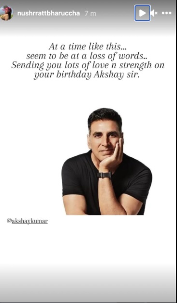 India Tv - Nushrratt Bharucha desea a Akshay Kumar en su 54 cumpleaños