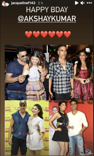 India Tv - Jacqueline Fernandez desea a Akshay Kumar en su 54 cumpleaños