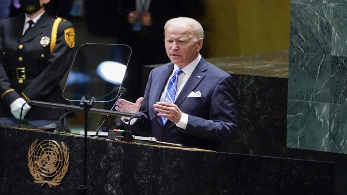 President Joe Biden delivers remarks to the 76th Session of