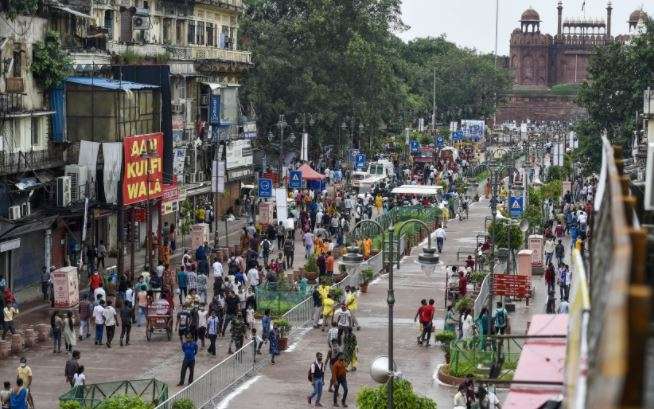India Tv - New look of Chandni Chowk market in front, Chandni Chowk market new look new rule, Chandni Chowk late