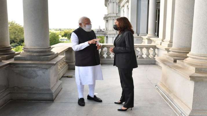 PM Modi Kamala Harris meeting, Washington