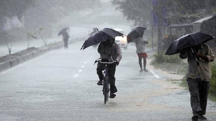 Squally weather condition with surface wind speed reaching