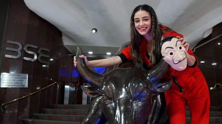 India Tv - Ananya Panday at BSE for Money Heist 5 