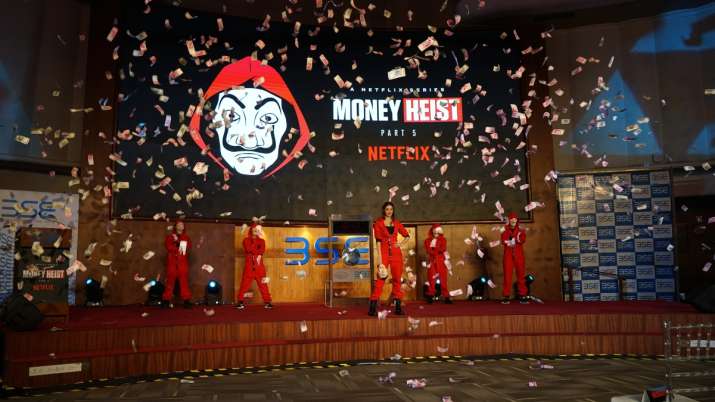 India Tv - Ananya Panday at BSE for Money Heist 5 