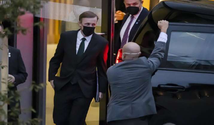 White House national security adviser Jake Sullivan, left,