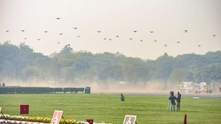 Drones on display for the first time during the 73rd Army