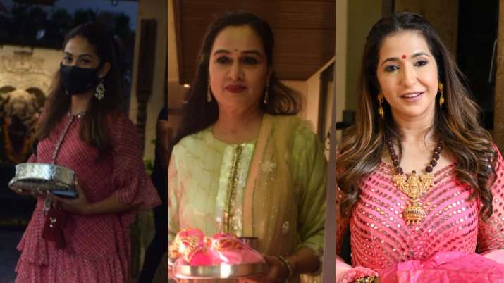 Mira Rajput, Padmini Kolhapure and others celebrate Karwa