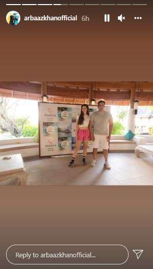 India Tv - Arbaaz Khan Shares Love Up Pics With Girlfriend Giorgia Andriani From Maldives Vacation! 