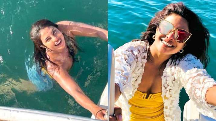 Priyanka Chopra sizzles in yellow monokini, husband Nick Jonas drops fire emojis