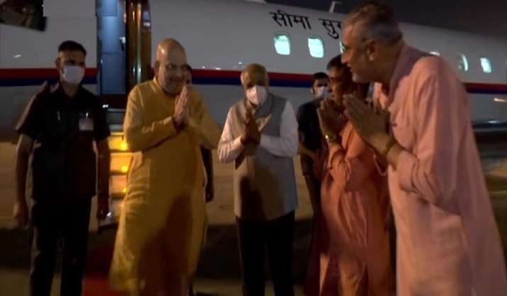 Amit Shah reaches Ahmedabad, many expected to attend