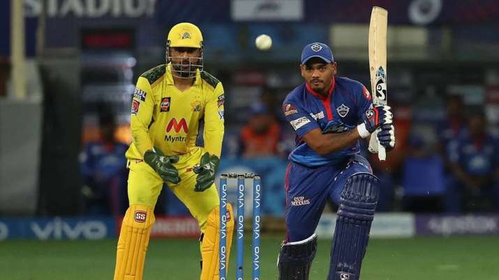 Ripal Patel in action during DC vs CSK