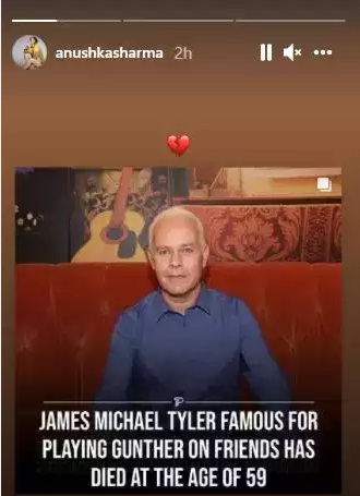 India Tv - Anushka Sharma's post for James Michael Tyler