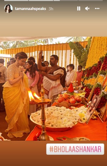 Filming of Chiranjeevi Bholaa Shankar begins with traditional pooja ...