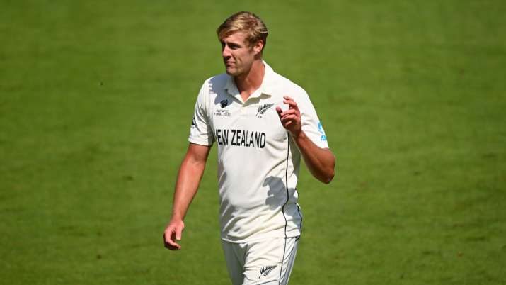 Kyle Jamieson acknowledging the crowd during ICC World Test Championship Final in June. (File Photo)